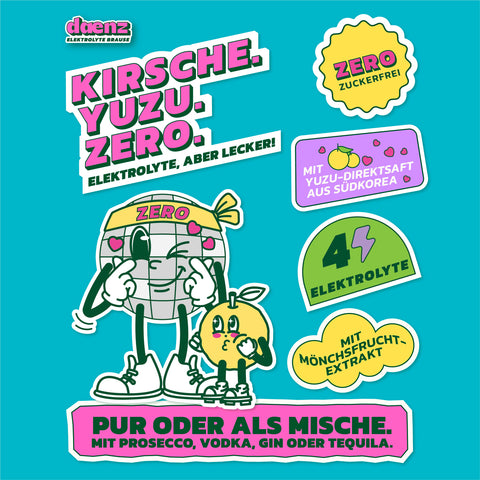 daenz Kirsche-Yuzu Zero – Zuckerfreie Elektrolyte-Brause